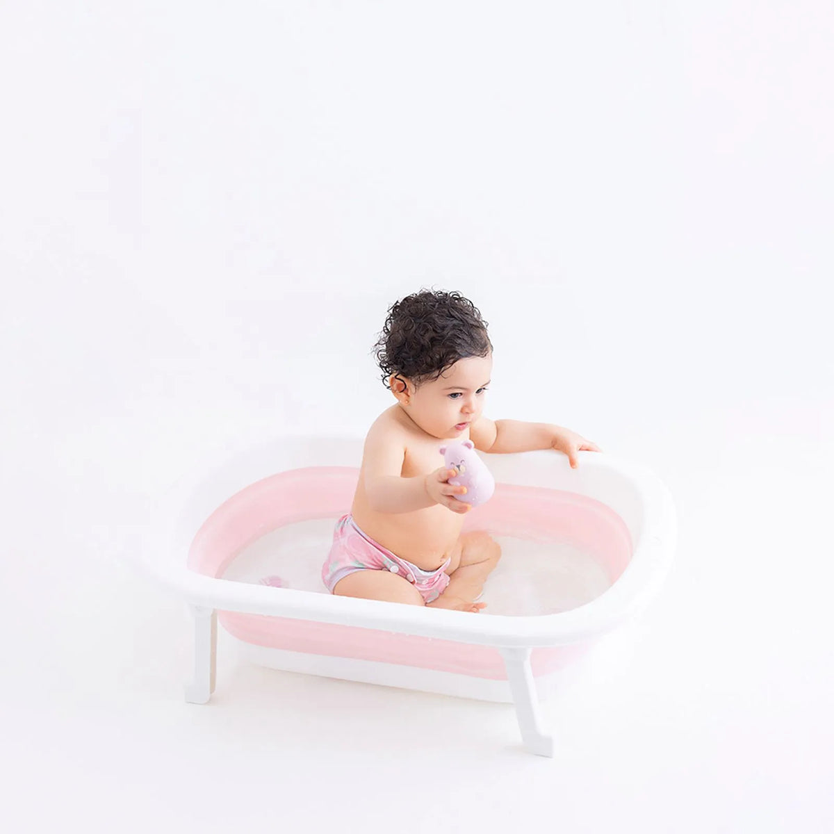 Ursinho Vai e Vem Rosa - Esguicha água
