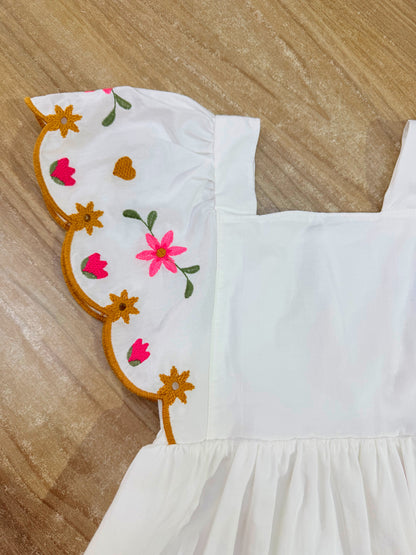Vestido Pássaros - Branco
