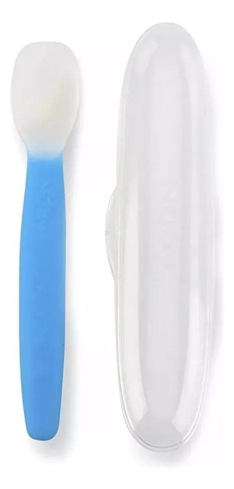 Colher Silicone Azul