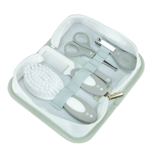 Kit Higiene para Bebê 5 peças + Necessaire - Cinza