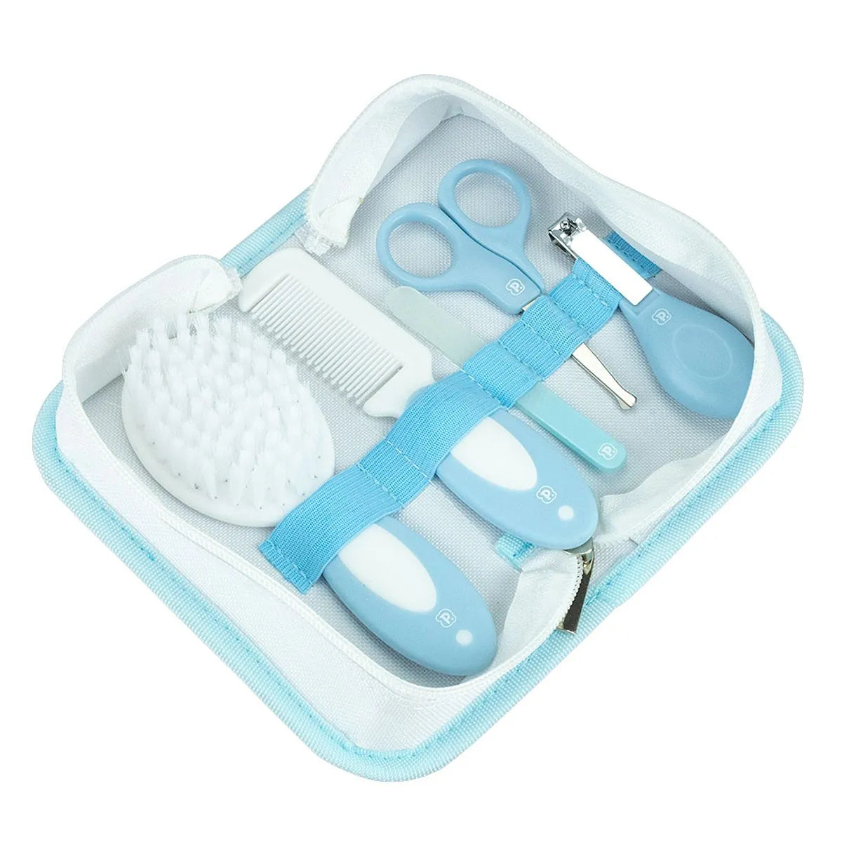 Kit Higiene para Bebê 5 peças + Necessaire - Azul