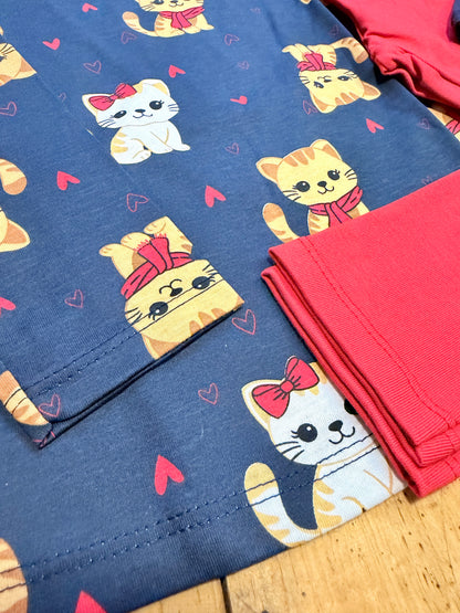 Conjunto Infantil Menina Gatinhas