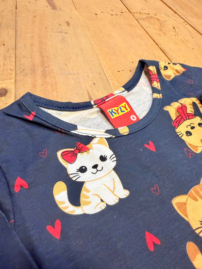 Conjunto Infantil Menina Gatinhas