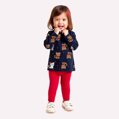 Conjunto Infantil Menina Gatinhas