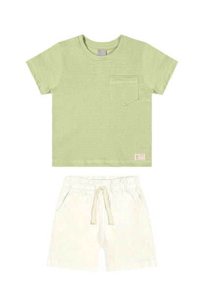 Conjunto Infantil Texturizado Verde