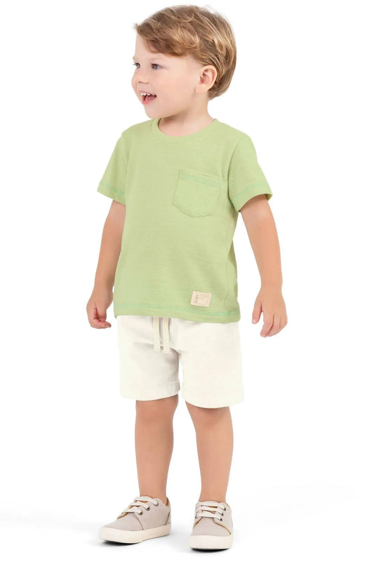 Conjunto Infantil Texturizado Verde