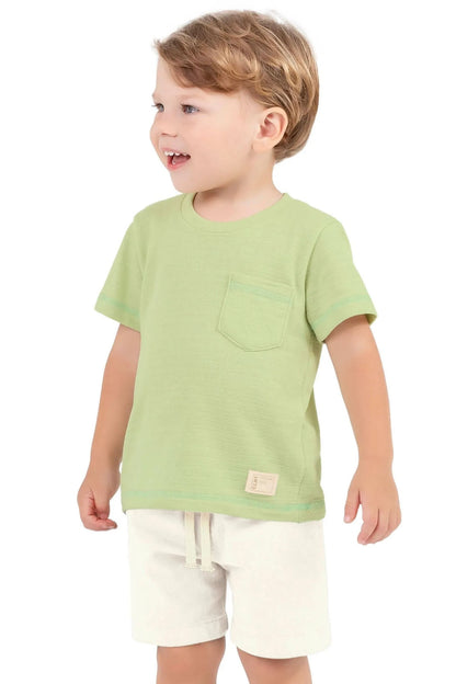 Conjunto Infantil Texturizado Verde