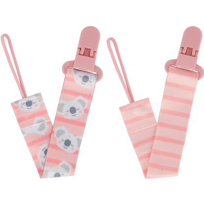 Kit Prendedor de Chupeta - Ursinho Rosa