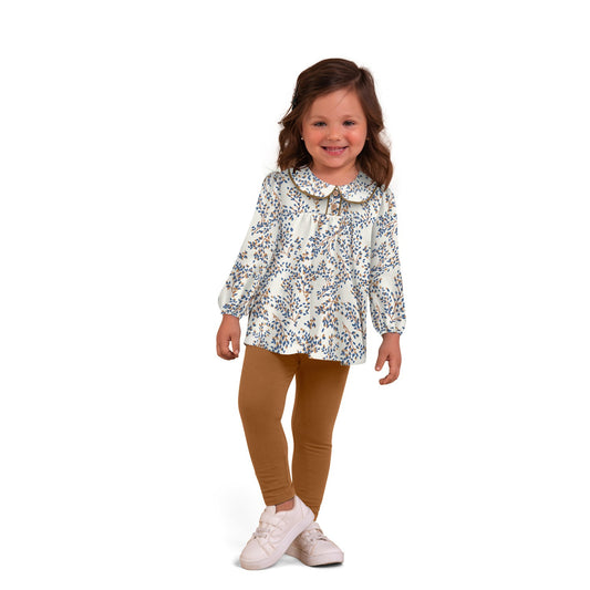 Conjunto Infantil Folhagem Bege