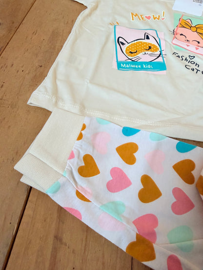 Pijama Estampa Brilha no Escuro - Gato Meow