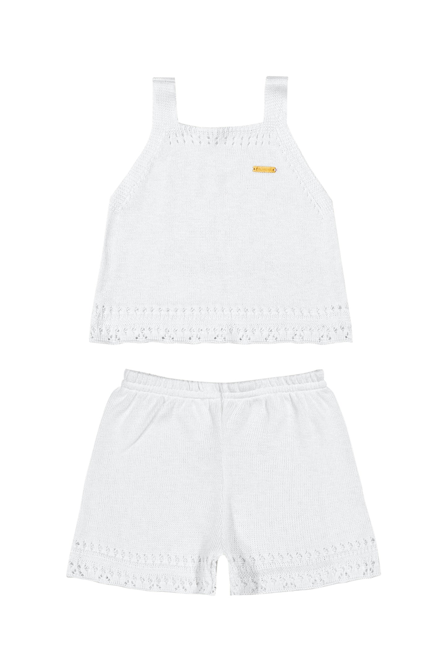 Conjunto Infantil Viscose Branco