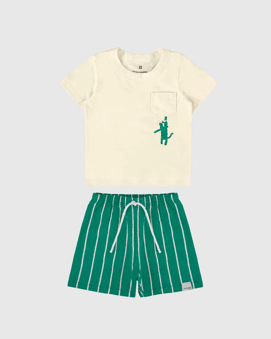 Conjunto Infantil Onça Verde Ops